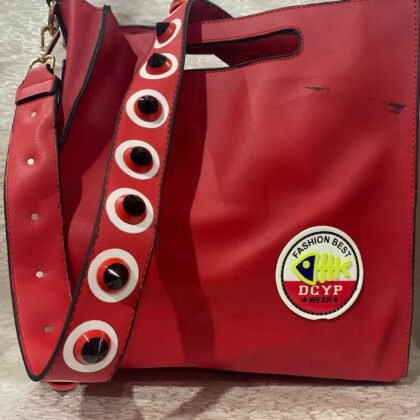 Red Leather Sling Bag