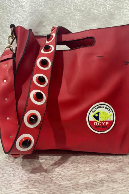 Red Leather Sling Bag