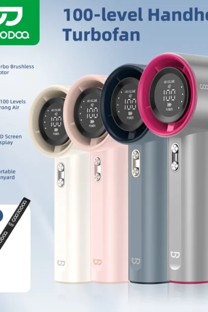 Turbo Mini Fan Rechargeable Handheld Portable Electric